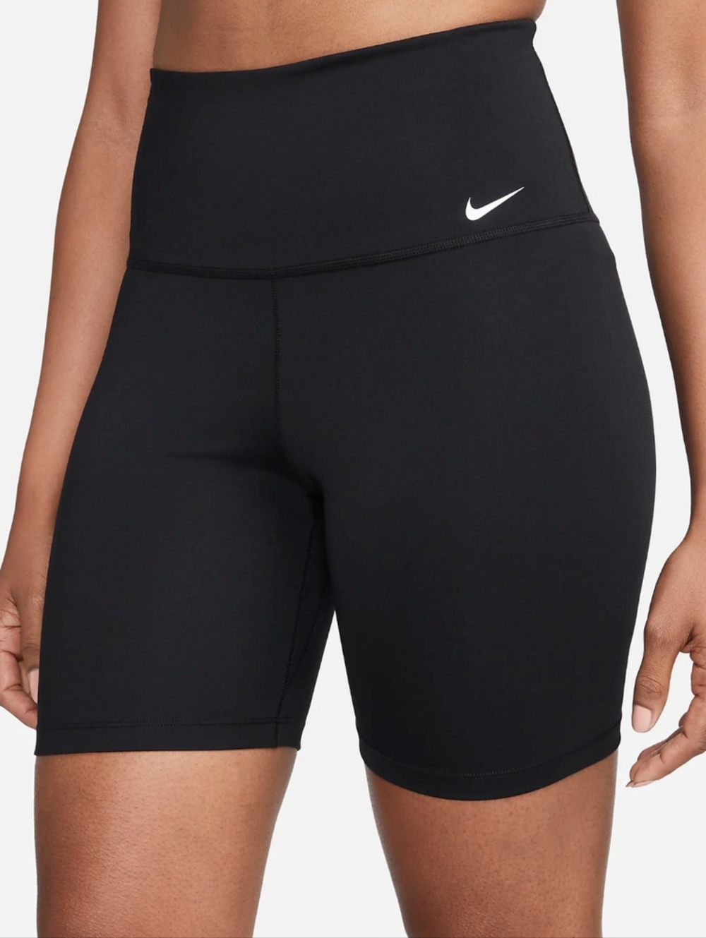Nike Black High-Rise Bike Shorts with Swoosh